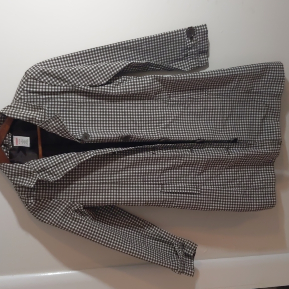 Checkered Pattern long coat - Picture 1 of 8